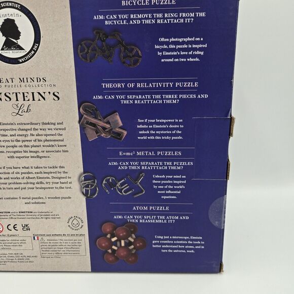 Professor Puzzle - Einstein's Lab - Great Minds Curated 6 Puzzle Collection-NIB - Picture 4 of 4